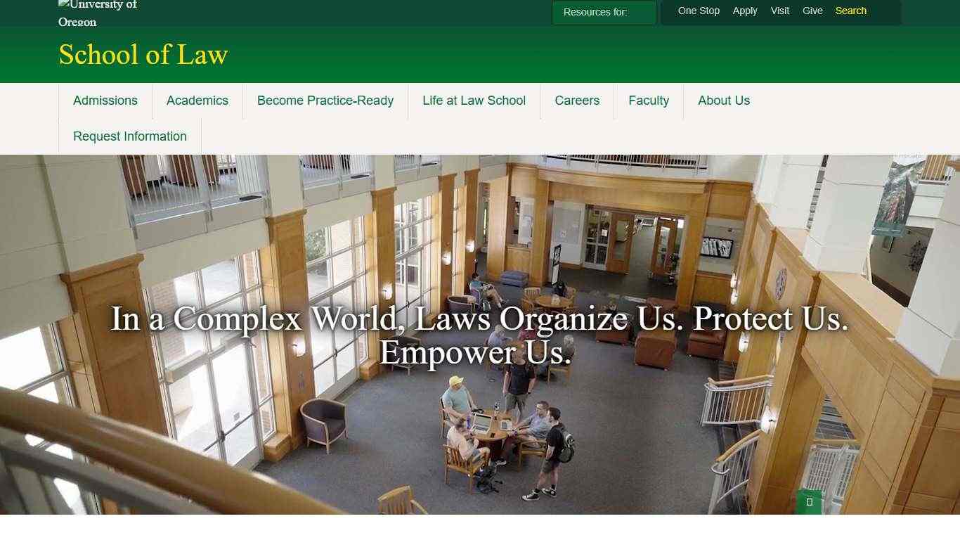 School of Law University of Oregon